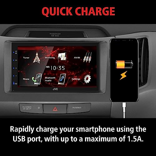 JVC KW-M180BT Bluetooth Car Stereo Receiver with USB Port – 6.75 JVC KW-M180BT Bluetooth Car Stereo Receiver with USB Port – 6.75